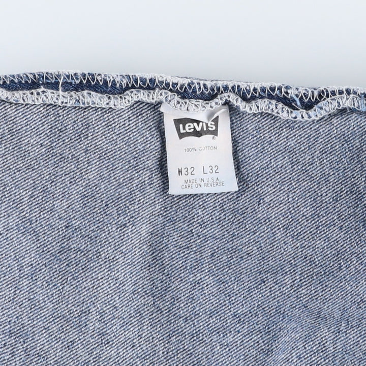 1990'S Levi's 501-0604 Chemical Wash Straight Denim Pants, Made in USA, Men's Size W32 (approx.), Vintage cotton blue type Vintage Second Hand