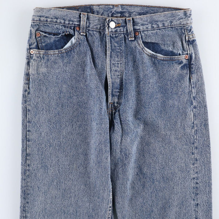 1990'S Levi's 501-0604 Chemical Wash Straight Denim Pants, Made in USA, Men's Size W32 (approx.), Vintage cotton blue type Vintage Second Hand