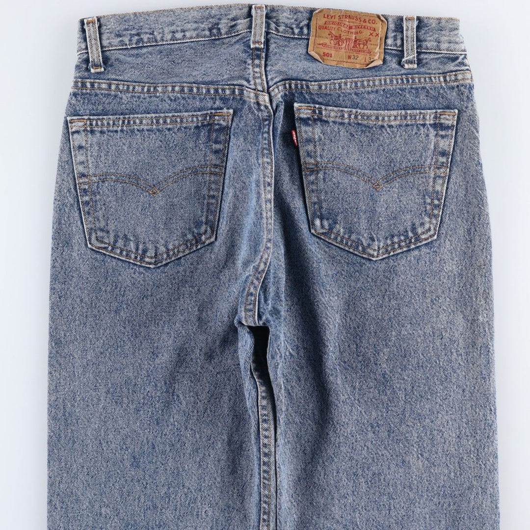 1990'S Levi's 501-0604 Chemical Wash Straight Denim Pants, Made in USA, Men's Size W32 (approx.), Vintage cotton blue type Vintage Second Hand
