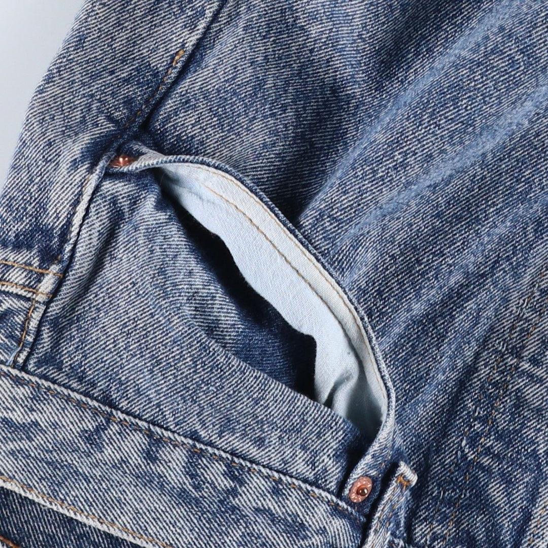 1990'S Levi's 501-0604 Chemical Wash Straight Denim Pants, Made in USA, Men's Size W32 (approx.), Vintage cotton blue type Vintage Second Hand