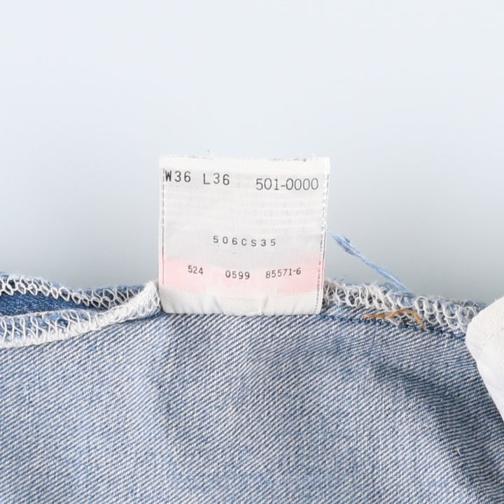 90'S Levi's 501-0000 Straight Denim Pants Made in USA Men's W34 Vintage cotton blue type Vintage Second Hand