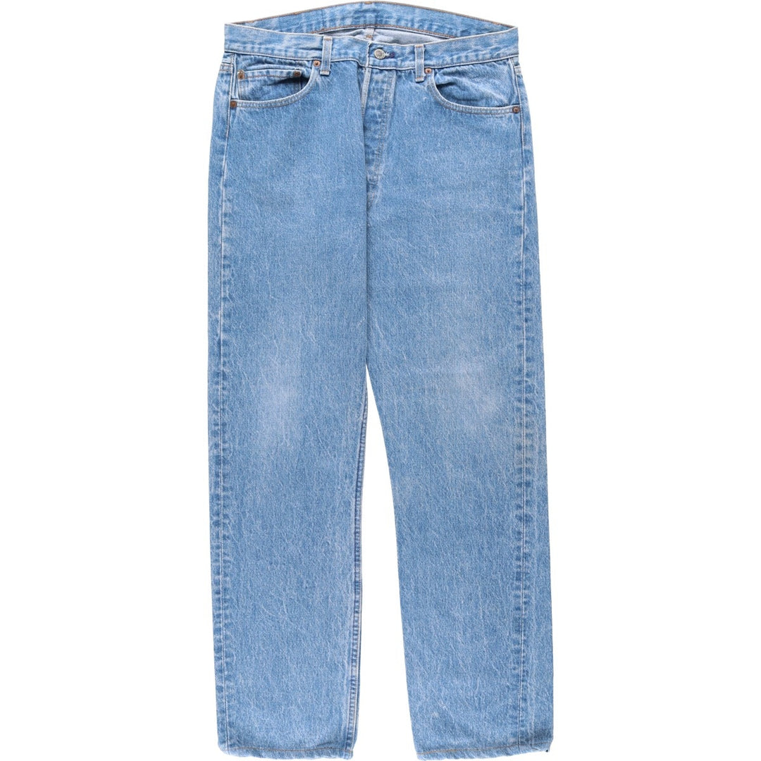 1990'S Levi's 501-0113 Straight Denim Pants, Made in USA, Men's W35 (approx.), Vintage unclear blue type Vintage Second Hand