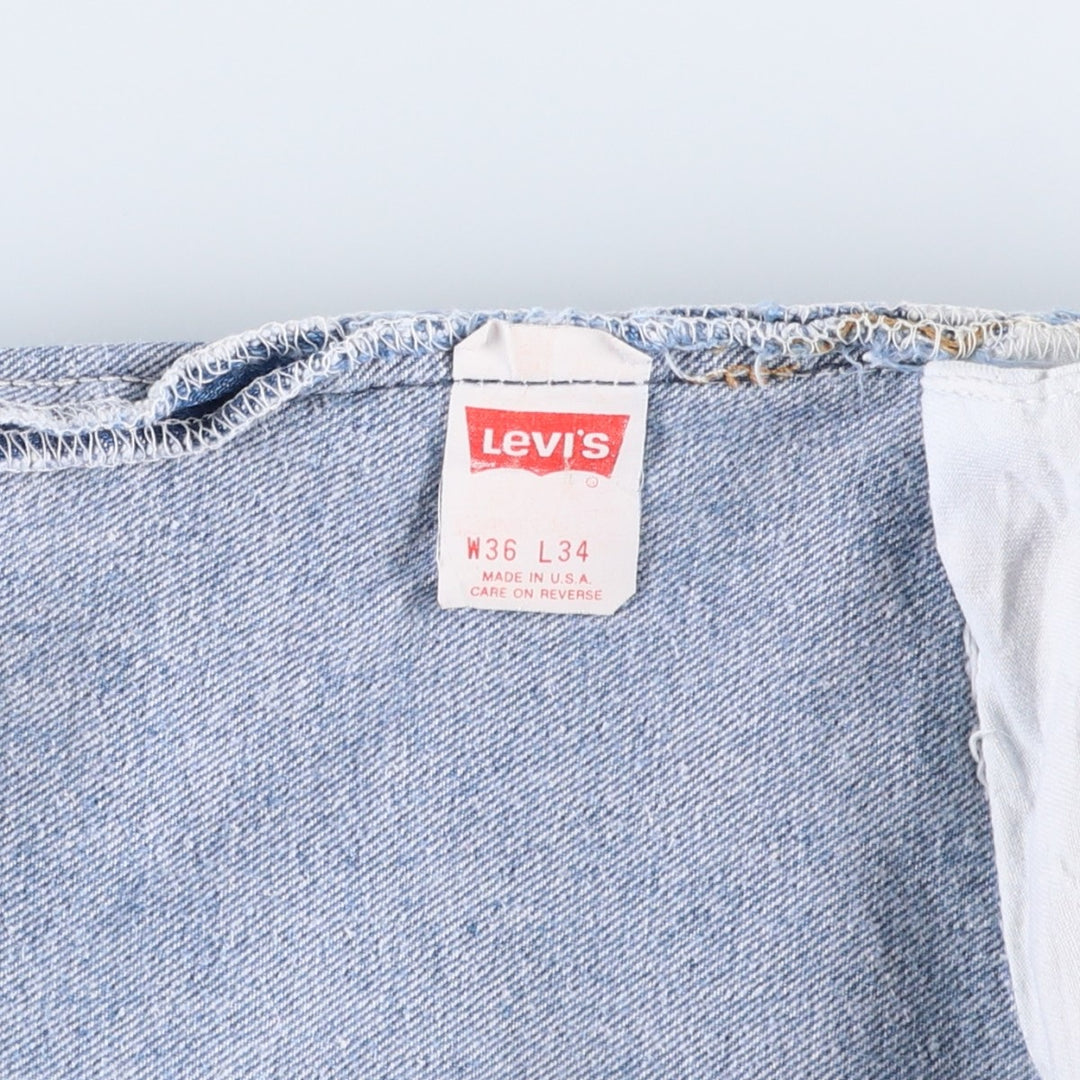 1990'S Levi's 501-0113 Straight Denim Pants, Made in USA, Men's W35 (approx.), Vintage unclear blue type Vintage Second Hand