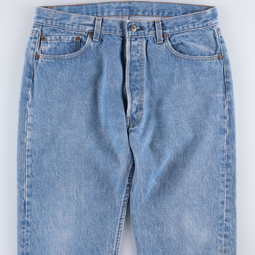 1990'S Levi's 501-0113 Straight Denim Pants, Made in USA, Men's W35 (approx.), Vintage unclear blue type Vintage Second Hand