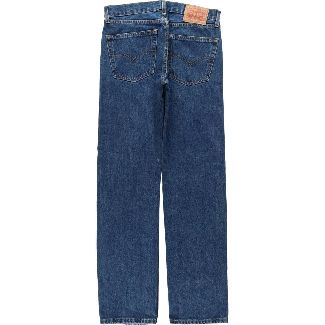 Levi's 505 tapered denim pants for men, equivalent to w32 cotton blue type Vintage Second Hand