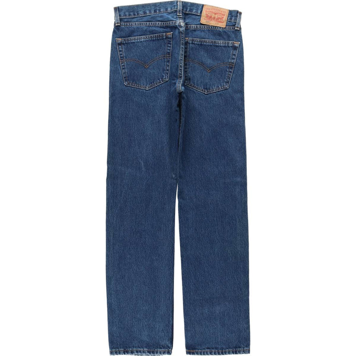 Levi's 505 tapered denim pants for men, equivalent to w32 cotton blue type Vintage Second Hand