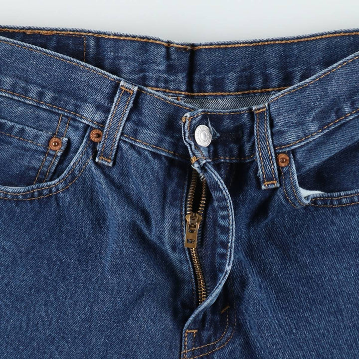 Levi's 505 tapered denim pants for men, equivalent to w32 cotton blue type Vintage Second Hand