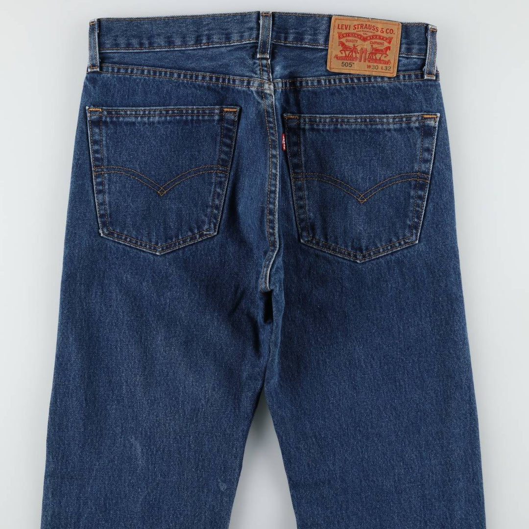 Levi's 505 tapered denim pants for men, equivalent to w32 cotton blue type Vintage Second Hand
