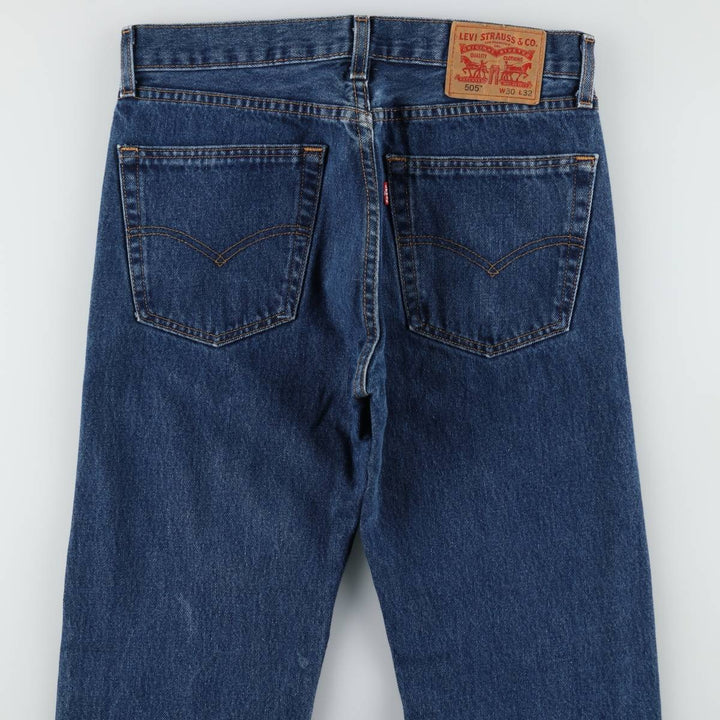 Levi's 505 tapered denim pants for men, equivalent to w32 cotton blue type Vintage Second Hand