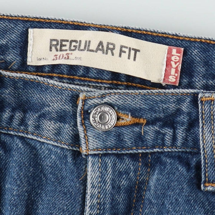 Levi's 505 REGULAR FIT tapered denim pants for men, size w34 cotton blue type Vintage Second Hand