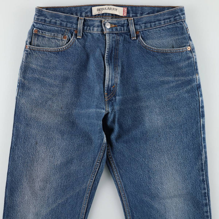 Levi's 505 REGULAR FIT tapered denim pants for men, size w34 cotton blue type Vintage Second Hand