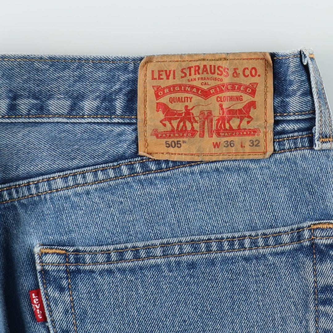 Levi's 505 tapered denim pants for men, size w37 unclear blue type Vintage Second Hand