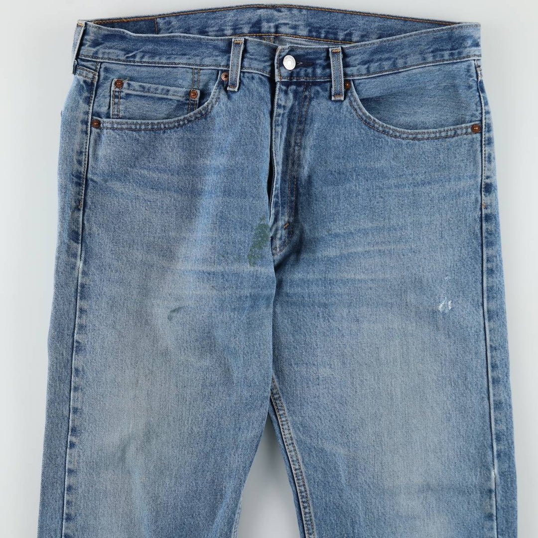 Levi's 505 tapered denim pants for men, size w37 unclear blue type Vintage Second Hand
