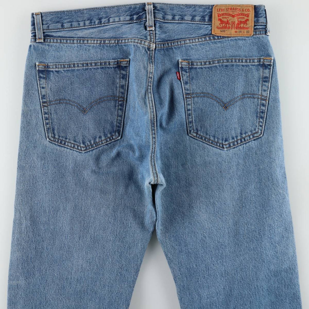 Levi's 505 tapered denim pants for men, size w37 unclear blue type Vintage Second Hand