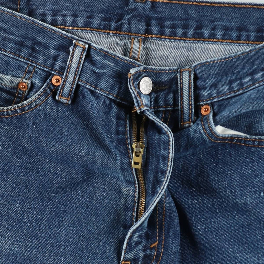 Levi's 505 tapered denim pants for men, size w37 cotton blue type Vintage Second Hand