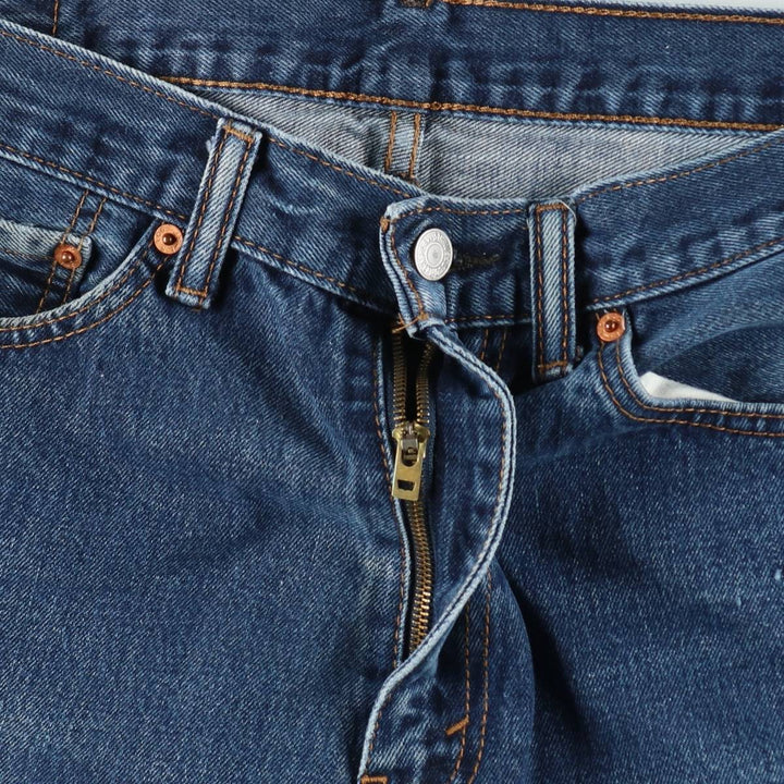 Levi's 505 tapered denim pants for men, size w37 cotton blue type Vintage Second Hand