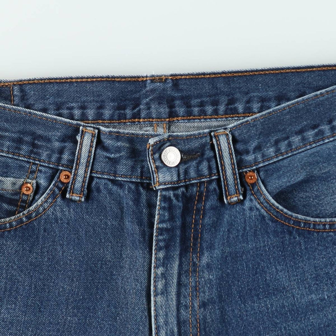 Levi's 505 tapered denim pants for men, size w37 cotton blue type Vintage Second Hand