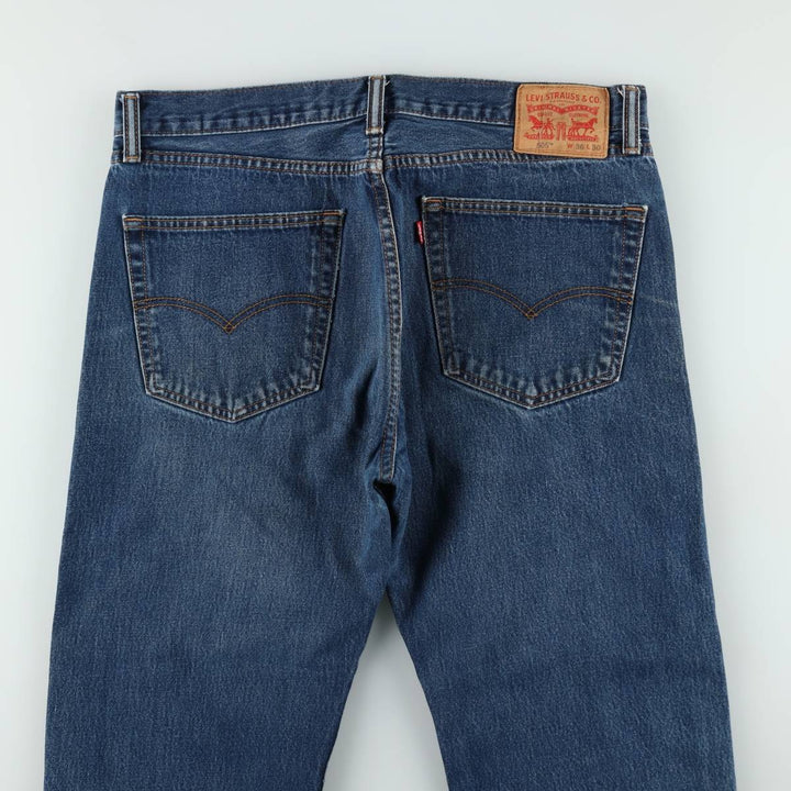 Levi's 505 tapered denim pants for men, size w37 cotton blue type Vintage Second Hand