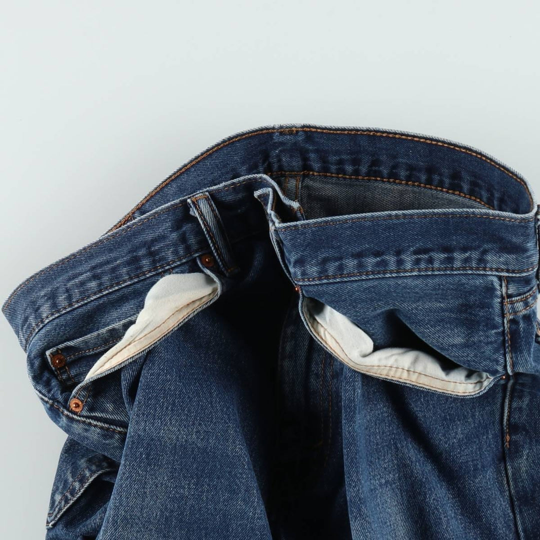 Levi's 505 tapered denim pants for men, size w37 cotton blue type Vintage Second Hand
