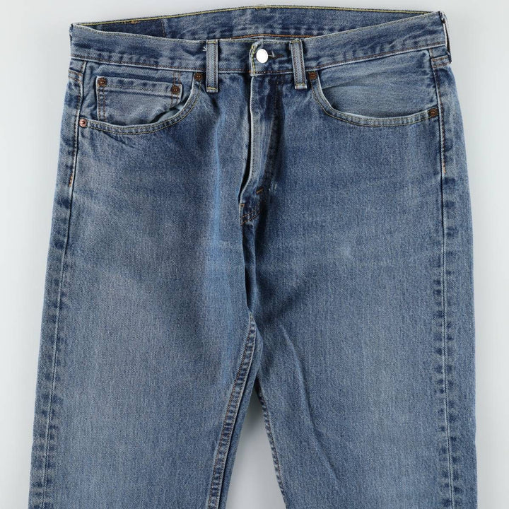 Levi's 505 tapered denim pants for men, equivalent to w35 cotton blue type Vintage Second Hand