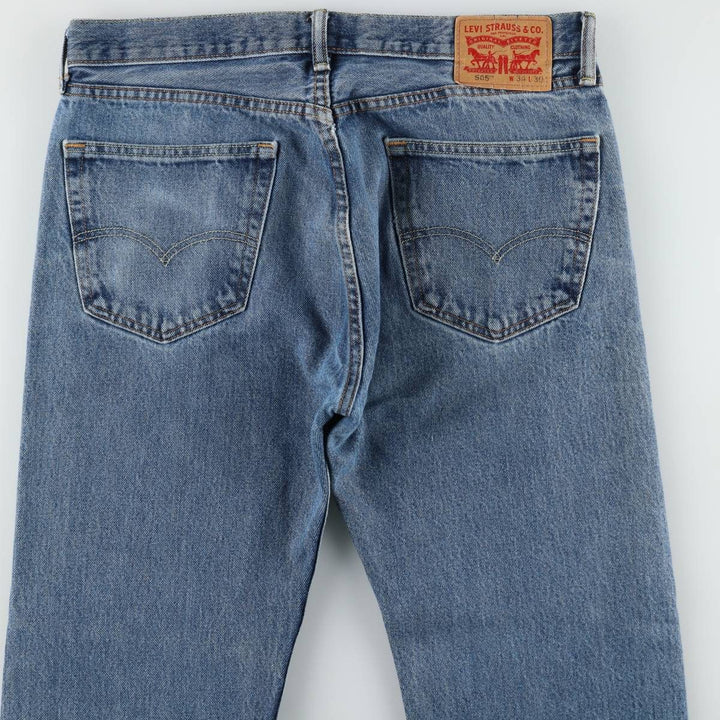 Levi's 505 tapered denim pants for men, equivalent to w35 cotton blue type Vintage Second Hand