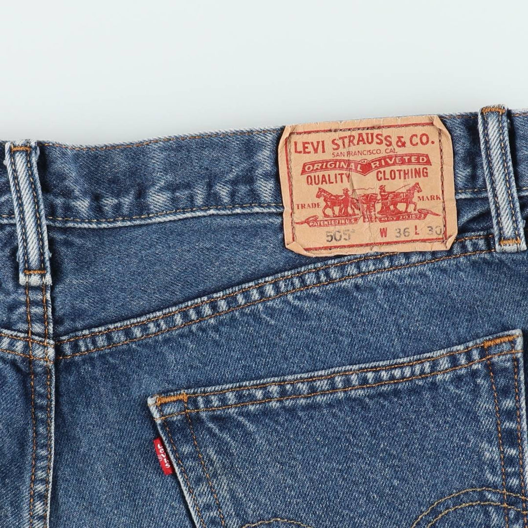 Levi's 505 Regular Fit Straight Fit Tapered Denim Pants, Men's Size W38 (approx.) cotton blue type Vintage Second Hand