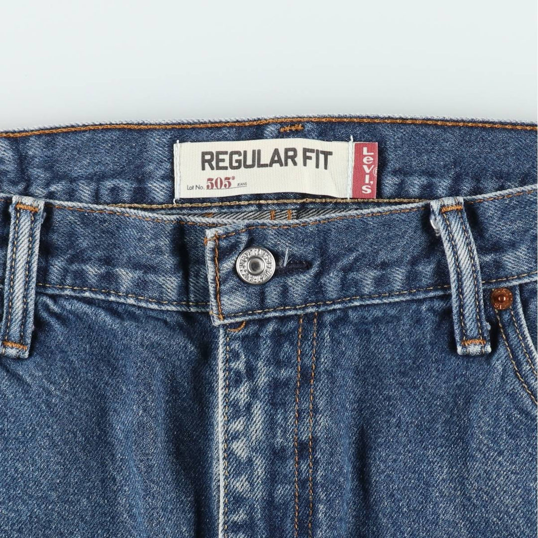 Levi's 505 Regular Fit Straight Fit Tapered Denim Pants, Men's Size W38 (approx.) cotton blue type Vintage Second Hand