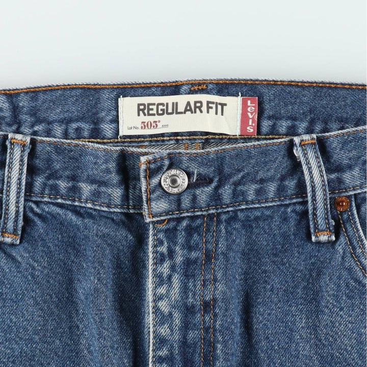 Levi's 505 Regular Fit Straight Fit Tapered Denim Pants, Men's Size W38 (approx.) cotton blue type Vintage Second Hand