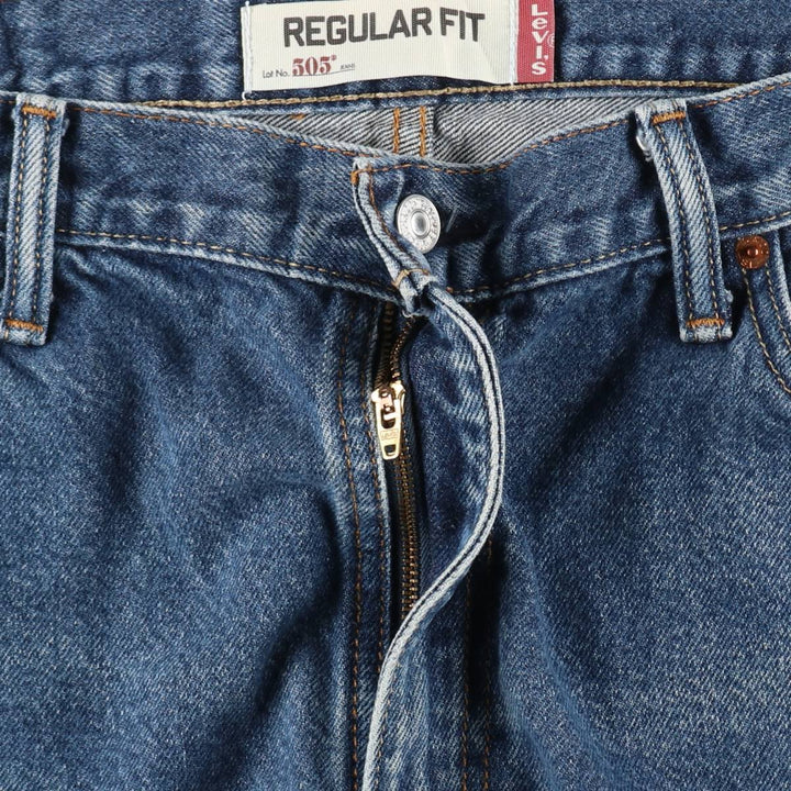 Levi's 505 Regular Fit Straight Fit Tapered Denim Pants, Men's Size W38 (approx.) cotton blue type Vintage Second Hand
