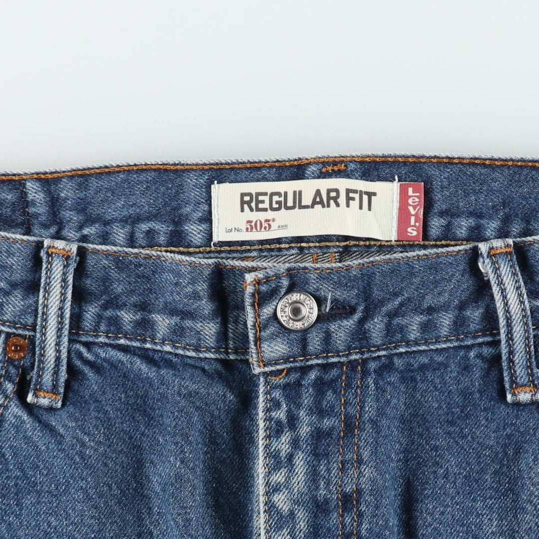 Levi's 505 Regular Fit Straight Fit Tapered Denim Pants, Men's Size W38 (approx.) cotton blue type Vintage Second Hand