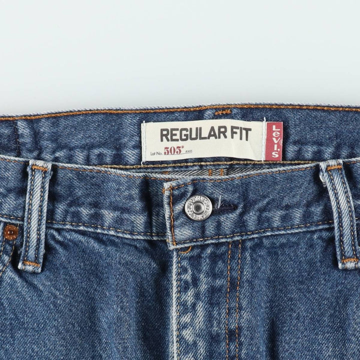 Levi's 505 Regular Fit Straight Fit Tapered Denim Pants, Men's Size W38 (approx.) cotton blue type Vintage Second Hand