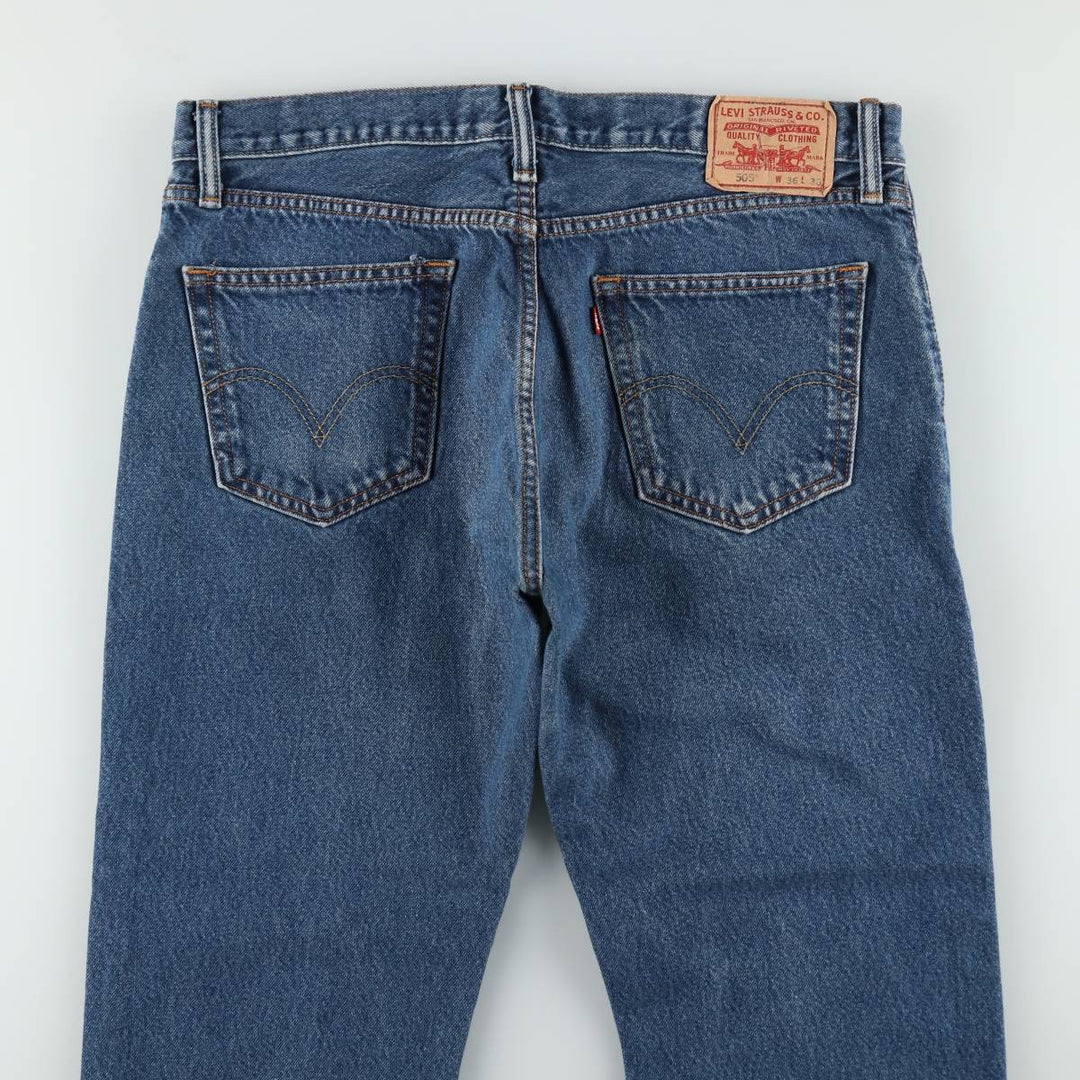 Levi's 505 Regular Fit Straight Fit Tapered Denim Pants, Men's Size W38 (approx.) cotton blue type Vintage Second Hand