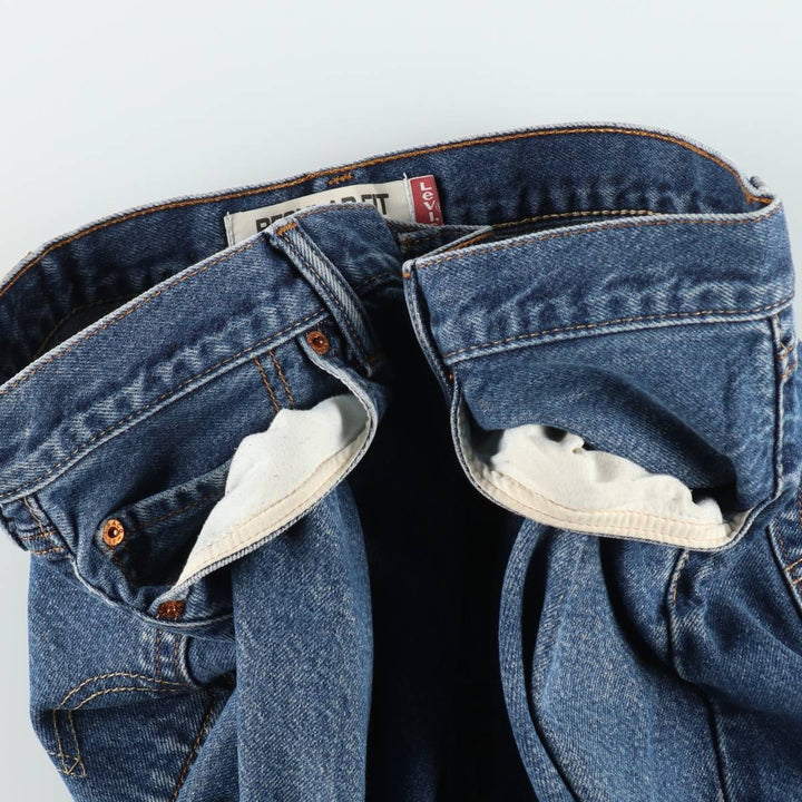 Levi's 505 Regular Fit Straight Fit Tapered Denim Pants, Men's Size W38 (approx.) cotton blue type Vintage Second Hand