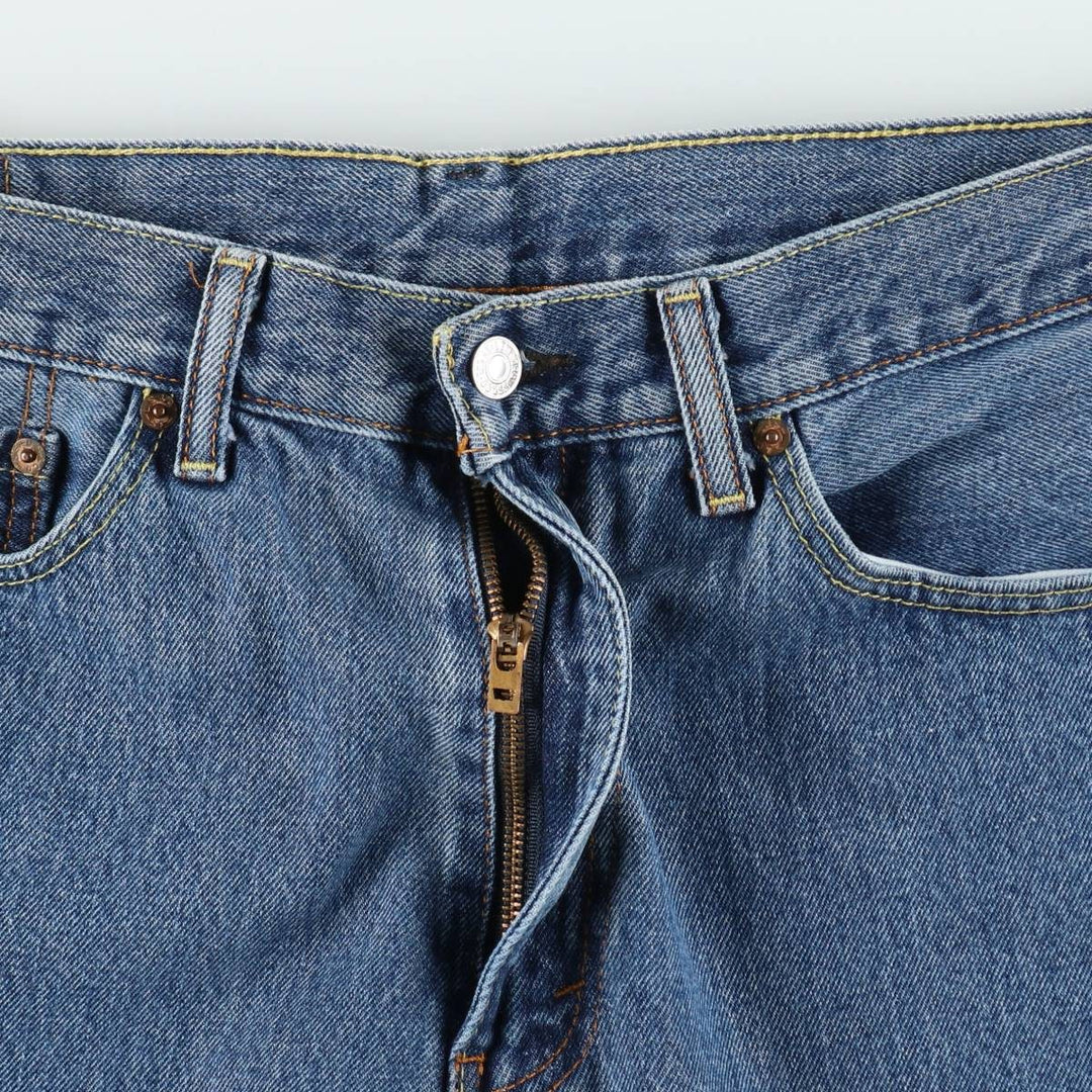 Levi's 505 tapered denim pants for men, size w37 cotton blue type Vintage Second Hand