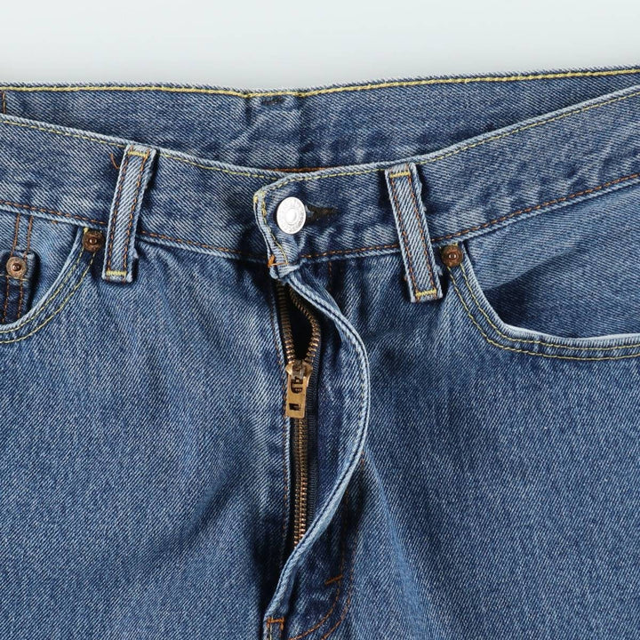 Levi's 505 tapered denim pants for men, size w37 cotton blue type Vintage Second Hand