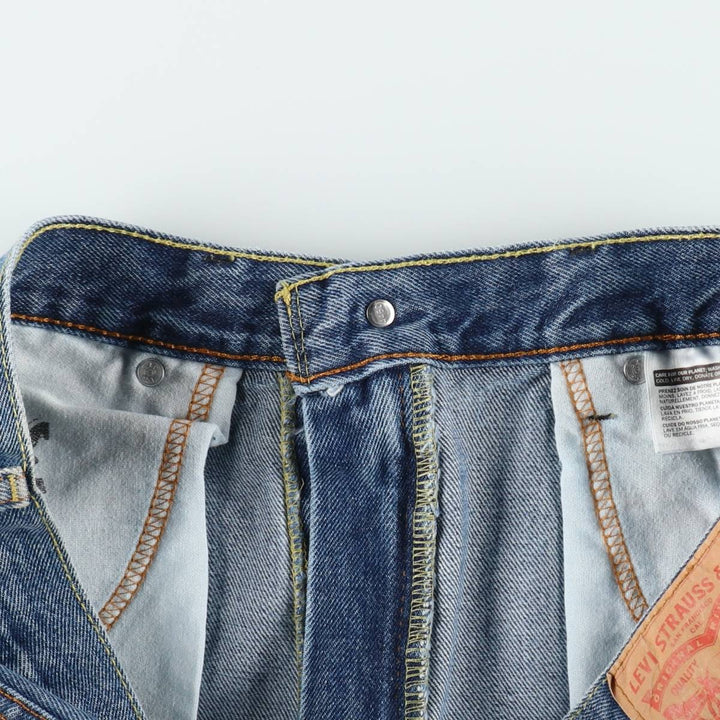 Levi's 505 tapered denim pants for men, size w37 cotton blue type Vintage Second Hand