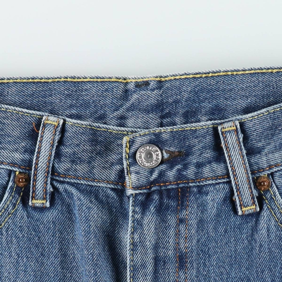 Levi's 505 tapered denim pants for men, size w37 cotton blue type Vintage Second Hand