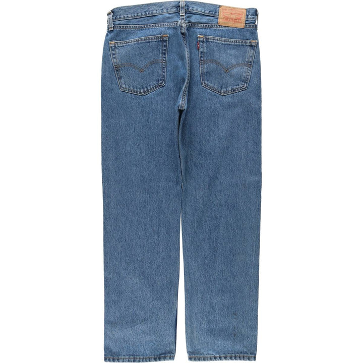 Levi's 505 tapered denim pants for men, size w36 cotton blue type Vintage Second Hand