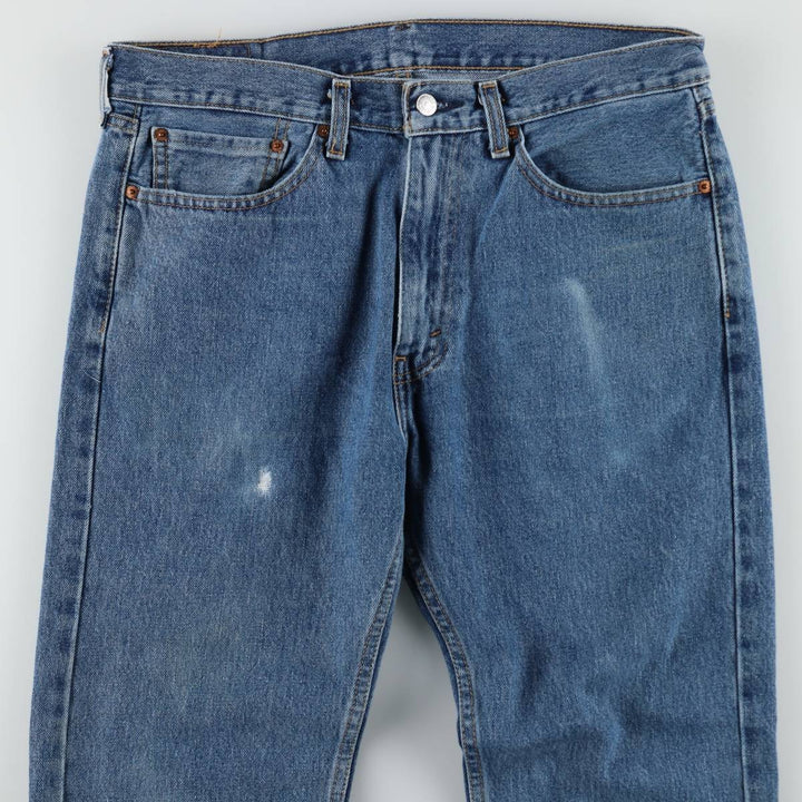 Levi's 505 tapered denim pants for men, size w36 cotton blue type Vintage Second Hand