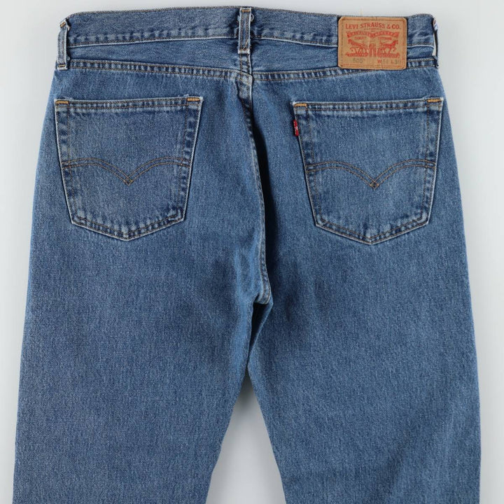 Levi's 505 tapered denim pants for men, size w36 cotton blue type Vintage Second Hand