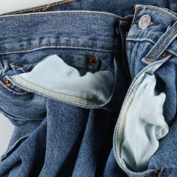 Levi's 505 tapered denim pants for men, size w36 cotton blue type Vintage Second Hand