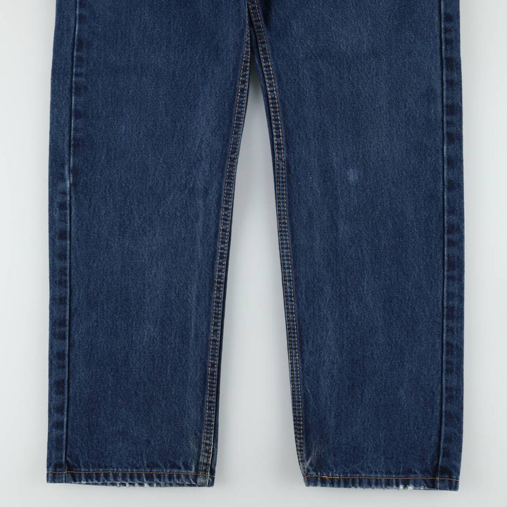 Levi's 505 tapered denim pants for men, size W34 cotton navy blue type Vintage Second Hand