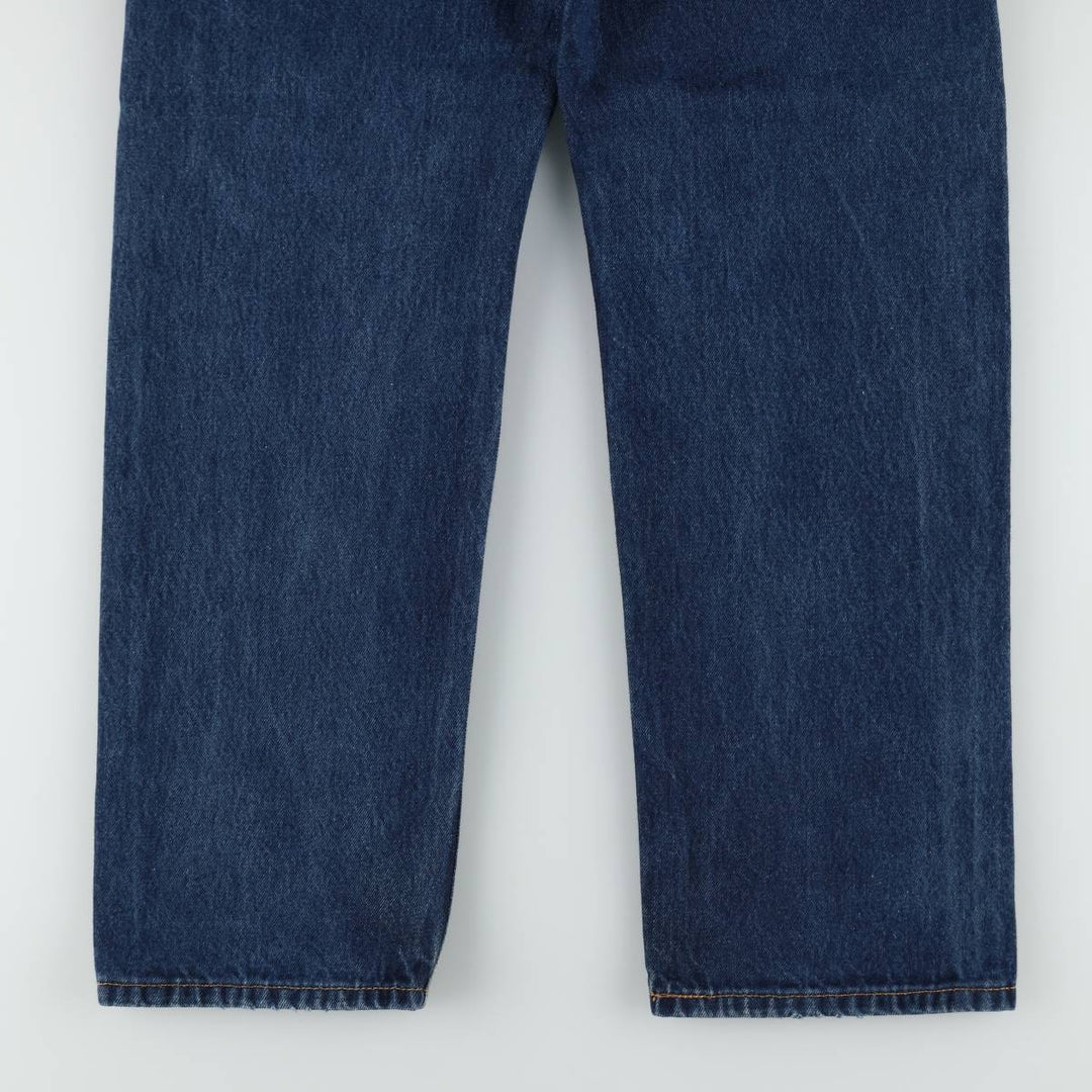 Levi's 505 tapered denim pants for men, size W34 cotton navy blue type Vintage Second Hand