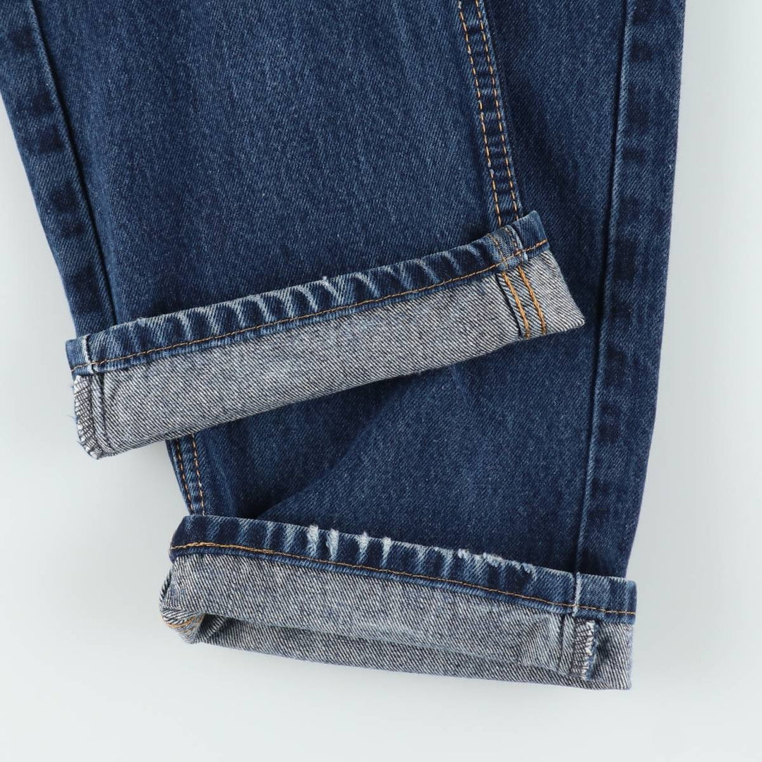 Levi's 505 tapered denim pants for men, size W34 cotton navy blue type Vintage Second Hand