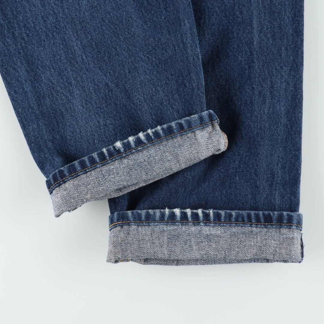 Levi's 505 tapered denim pants for men, size W34 cotton navy blue type Vintage Second Hand