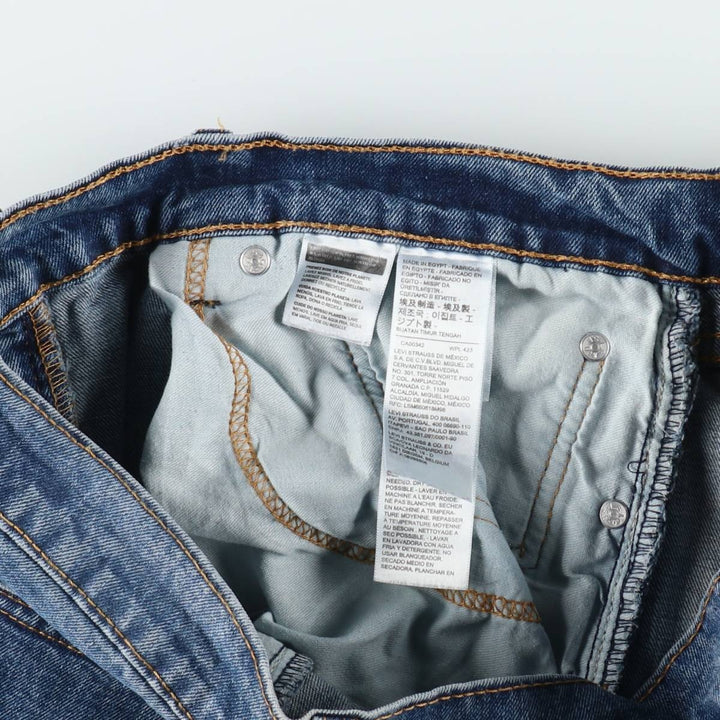 Levi's 505 tapered denim pants for men, size w36 cotton blue type Vintage Second Hand