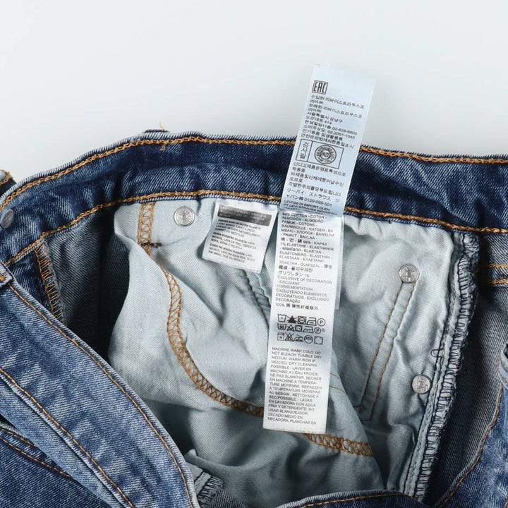 Levi's 505 tapered denim pants for men, size w36 cotton blue type Vintage Second Hand