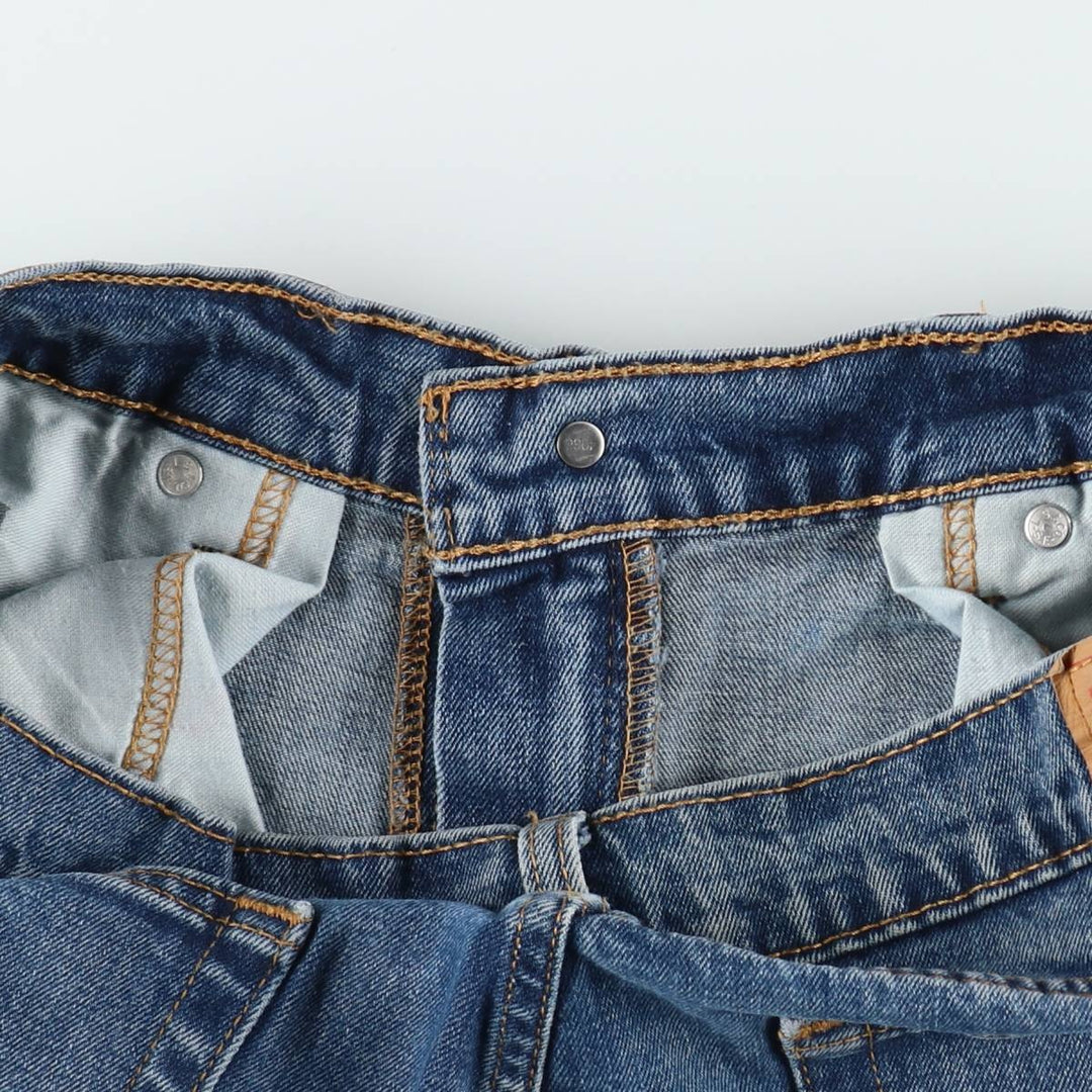 Levi's 505 tapered denim pants for men, size w36 cotton blue type Vintage Second Hand
