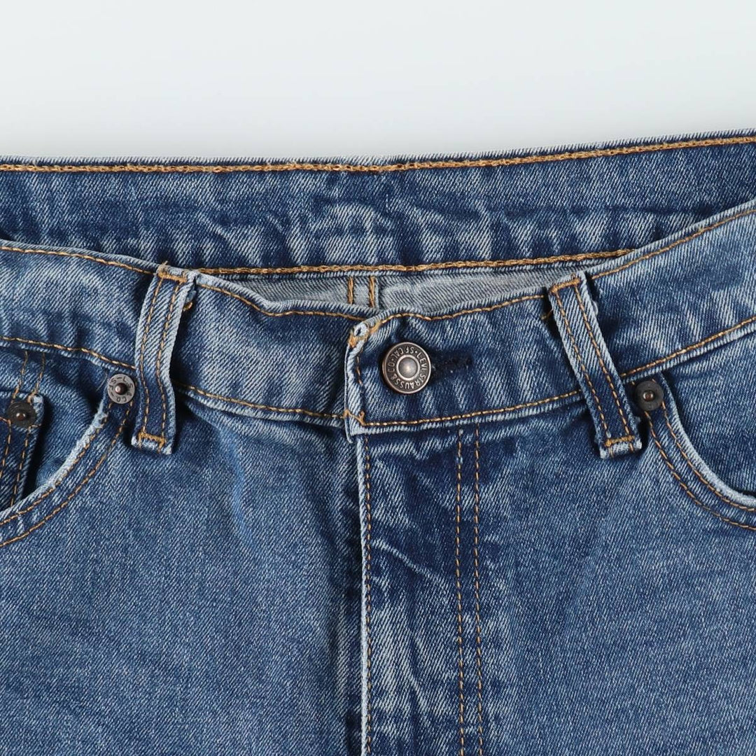 Levi's 505 tapered denim pants for men, size w36 cotton blue type Vintage Second Hand