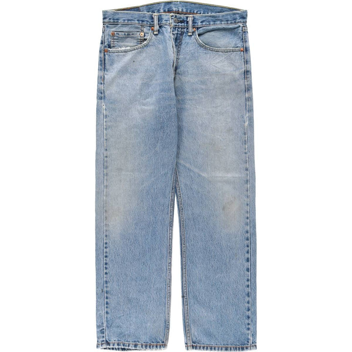 Levi's 505 tapered denim pants for men, size W34 cotton Blue type light blue Vintage Second Hand